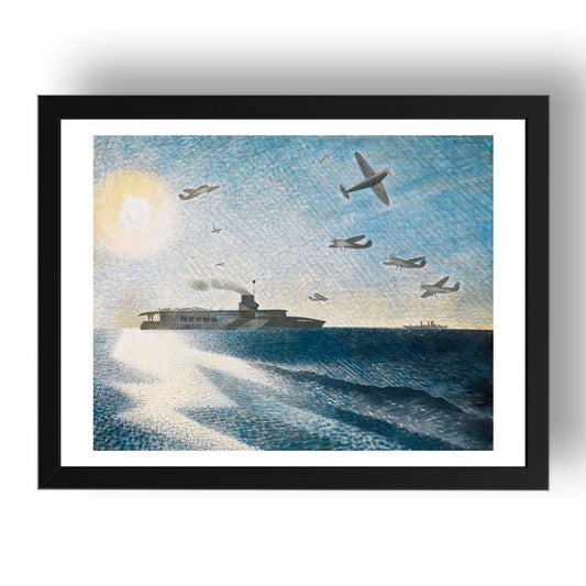 HMS_Glorious_in_the_Arctic_ by Eric Ravilious, 17x13" Frame