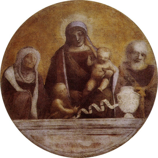 Holy Family With Saint Elizabeth and Young Saint John the Baptist, vintage artwork by Correggio, A3 (16x12") Poster Print