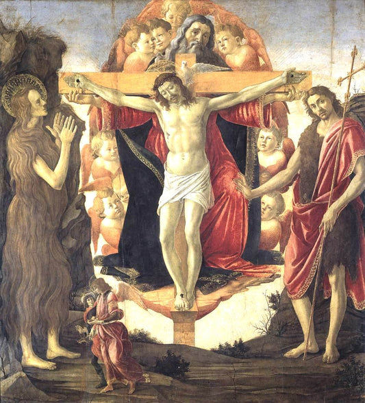 Holy Trinity (Pala della Convertite), vintage artwork by Sandro Botticelli, A3 (16x12") Poster Print