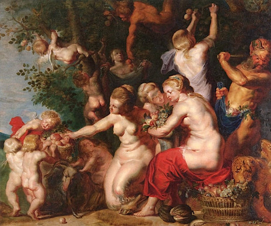Homage to Pomona, vintage artwork by Jacob Jordaens, 12x8" (A4) Poster