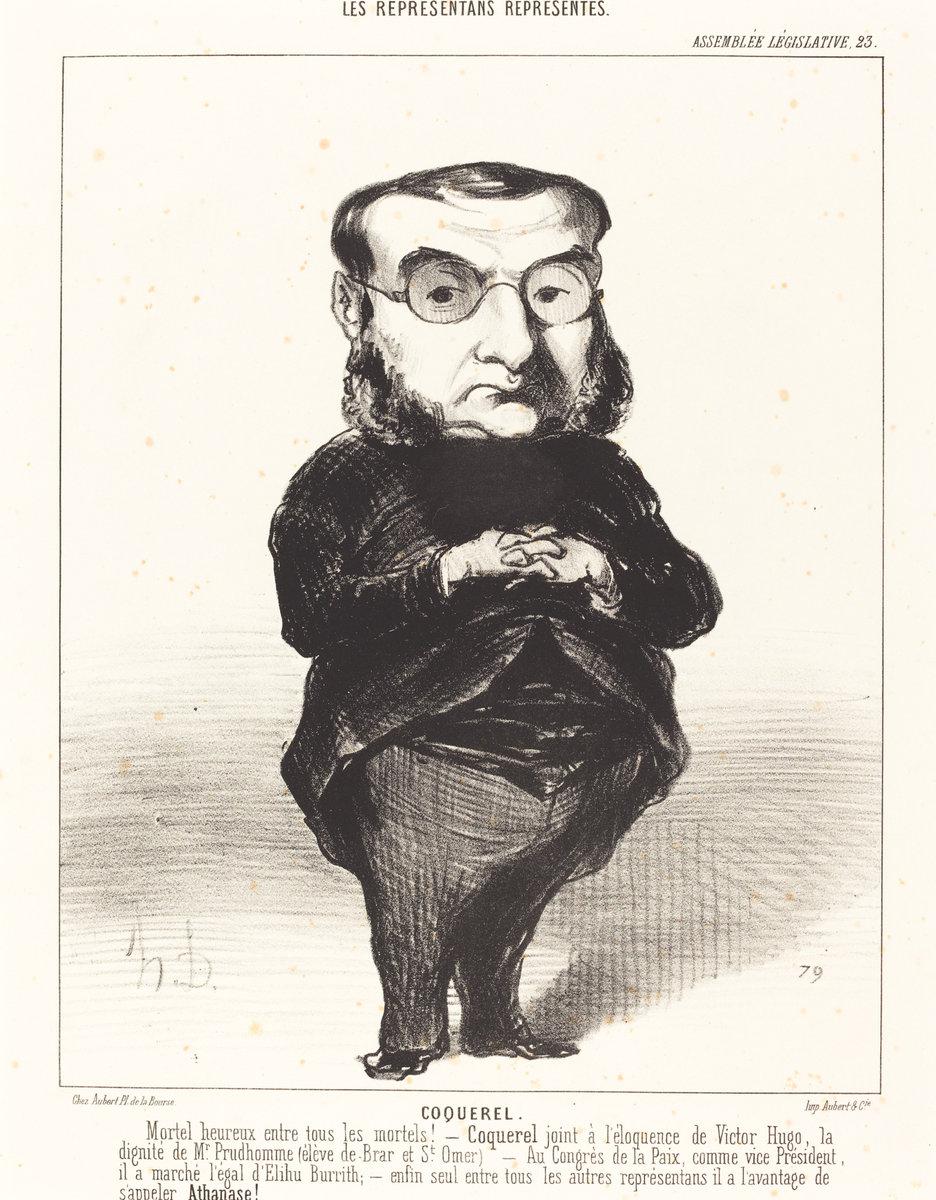 Honoré Daumier:Ath. L. Charles Coquerel,16x12"(A3) Poster