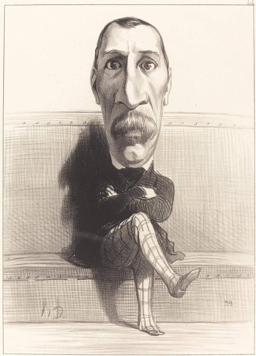 Honoré Daumier:Eus. Isidore Buvignier,16x12"(A3) Poster