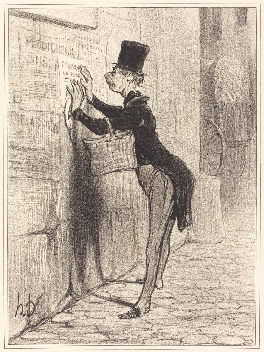 Honoré Daumier:Le Placeur,16x12"(A3) Poster