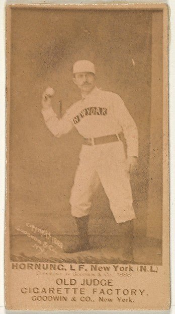 Hornung Left Field New York from the Old Judge series for O-16x12"(A3) Poster