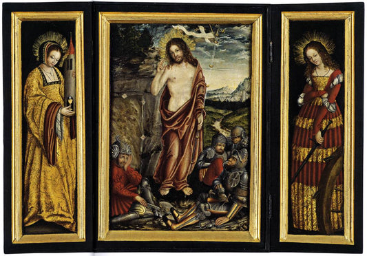 Housealtar of Count William II of Hessen, vintage artwork by Lucas Cranach the Elder, A3 (16x12") Poster Print