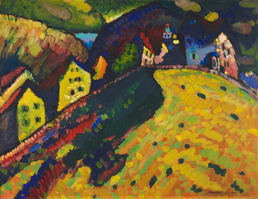 Houses at Murnau by  Vasily Kandinsky, 23x16"( A2 size) Poster Print