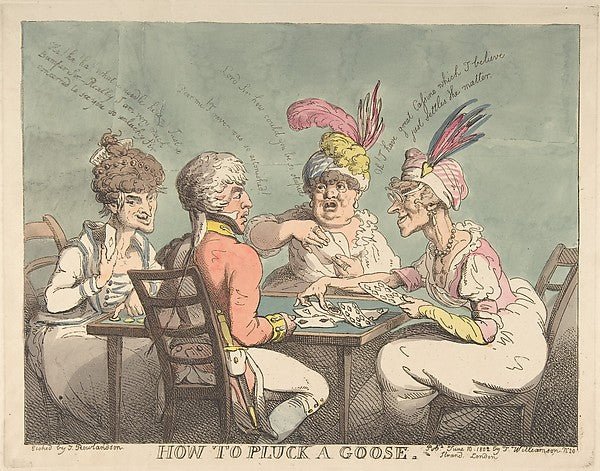 How to Pluck a Goose June 10, 1802-Thomas Rowlandson , vintage art, A3 (16x12") Poster Print