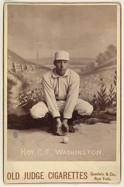 :Hoy Center Field Washington from the series Old Judge Cigarettes 1888, vintage artwork, 16x12"(A3) Poster Print