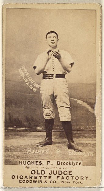 :Hughes Pitcher Brooklyn Bridegrooms from the Old Judge seri-16x12"(A3) Poster
