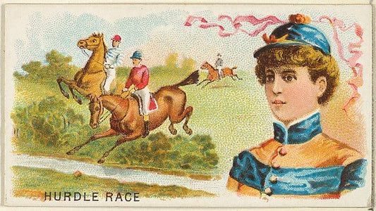 :Hurdle Race from the Games and Sports series for Old Judge Cigarettes 1889, vintage artwork, 16x12"(A3) Poster Print