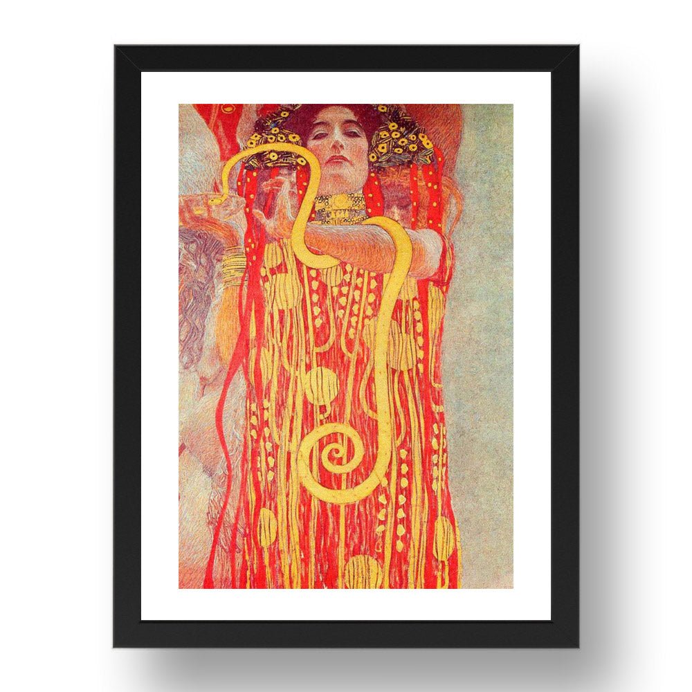 Hygieia Vienna (Medicine)) c1900 by Gustav Klimt, 17x13" Frame