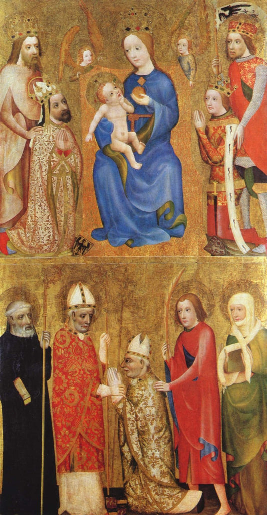 Image votive de l'archeveque de Prague Johann Ocko de Vlasim, vintage artwork by Theodoric of Prague, A3 (16x12") Poster Print