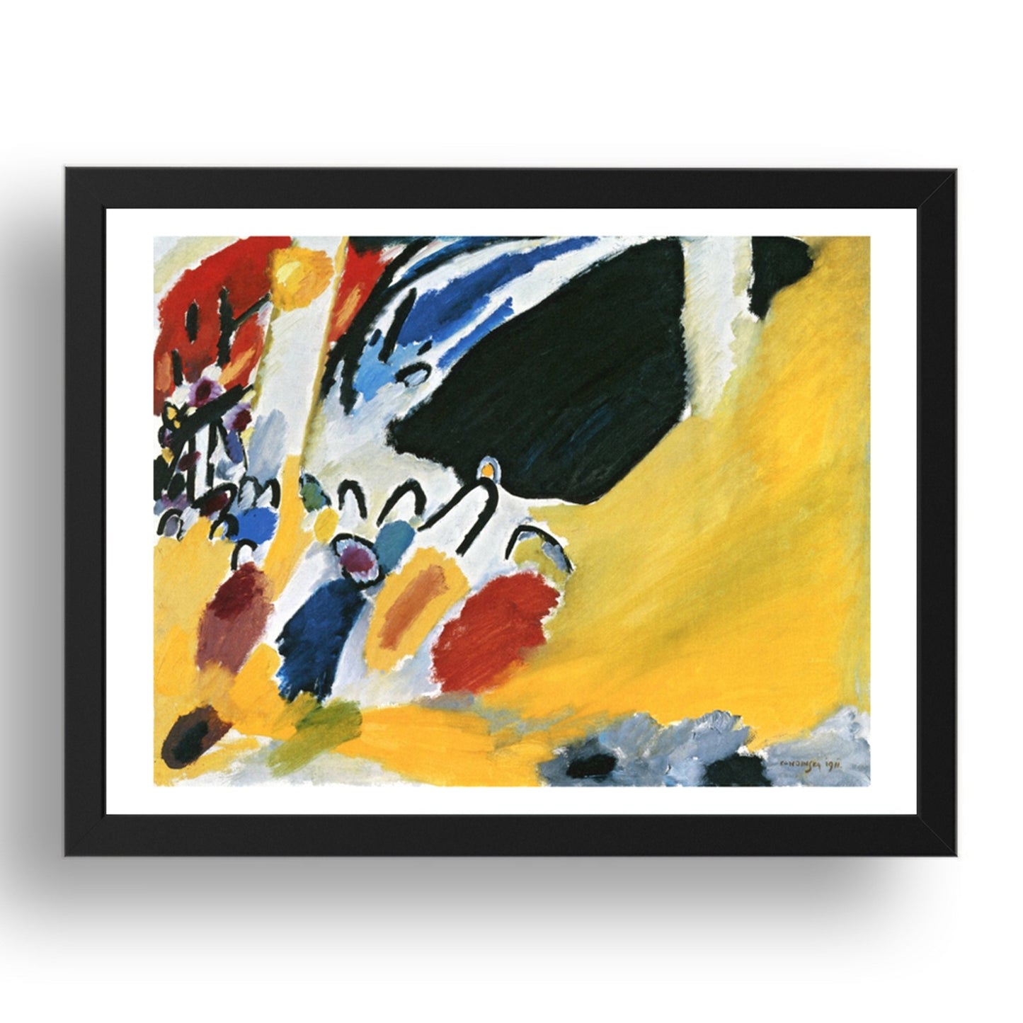 Impression III (Concert) 1911 by Wassily Kandinsky, 17x13" Frame
