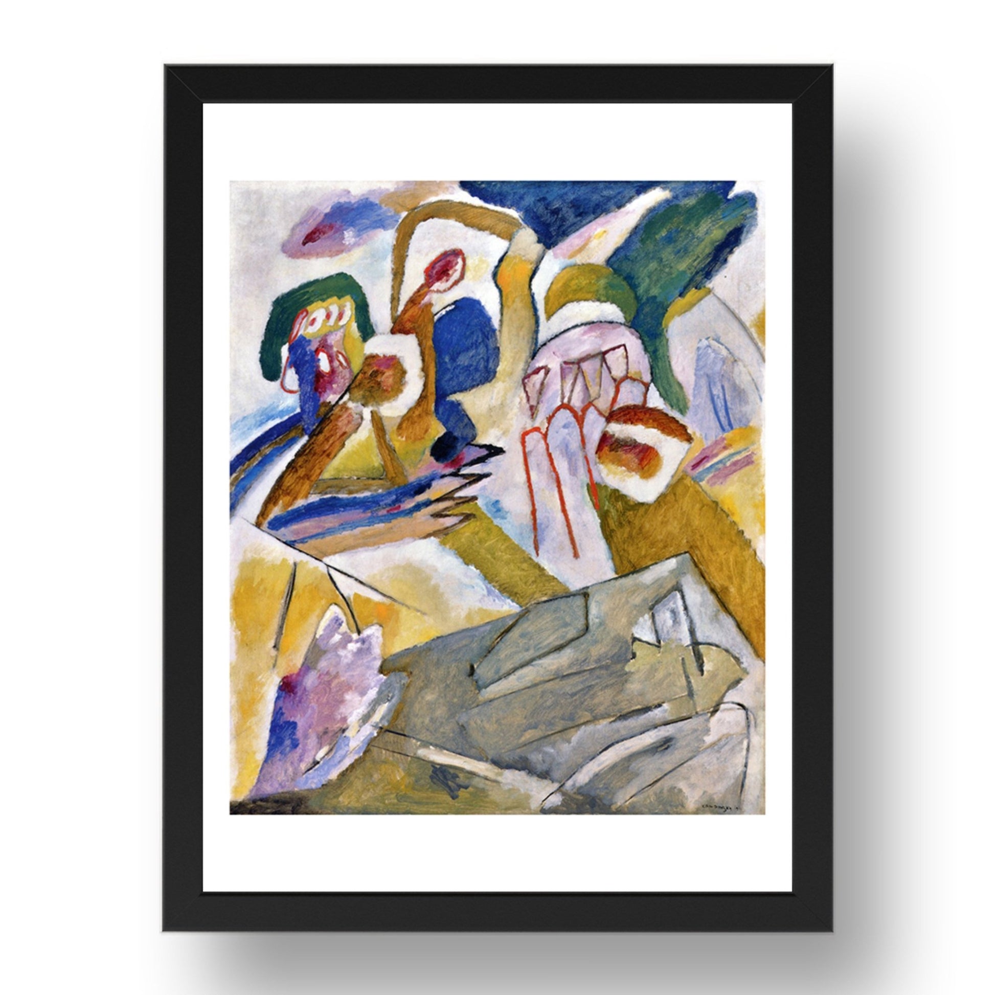 Improvisation 18 (with Tombstones) 1911 by Wassily Kandinsky, 17x13" Frame