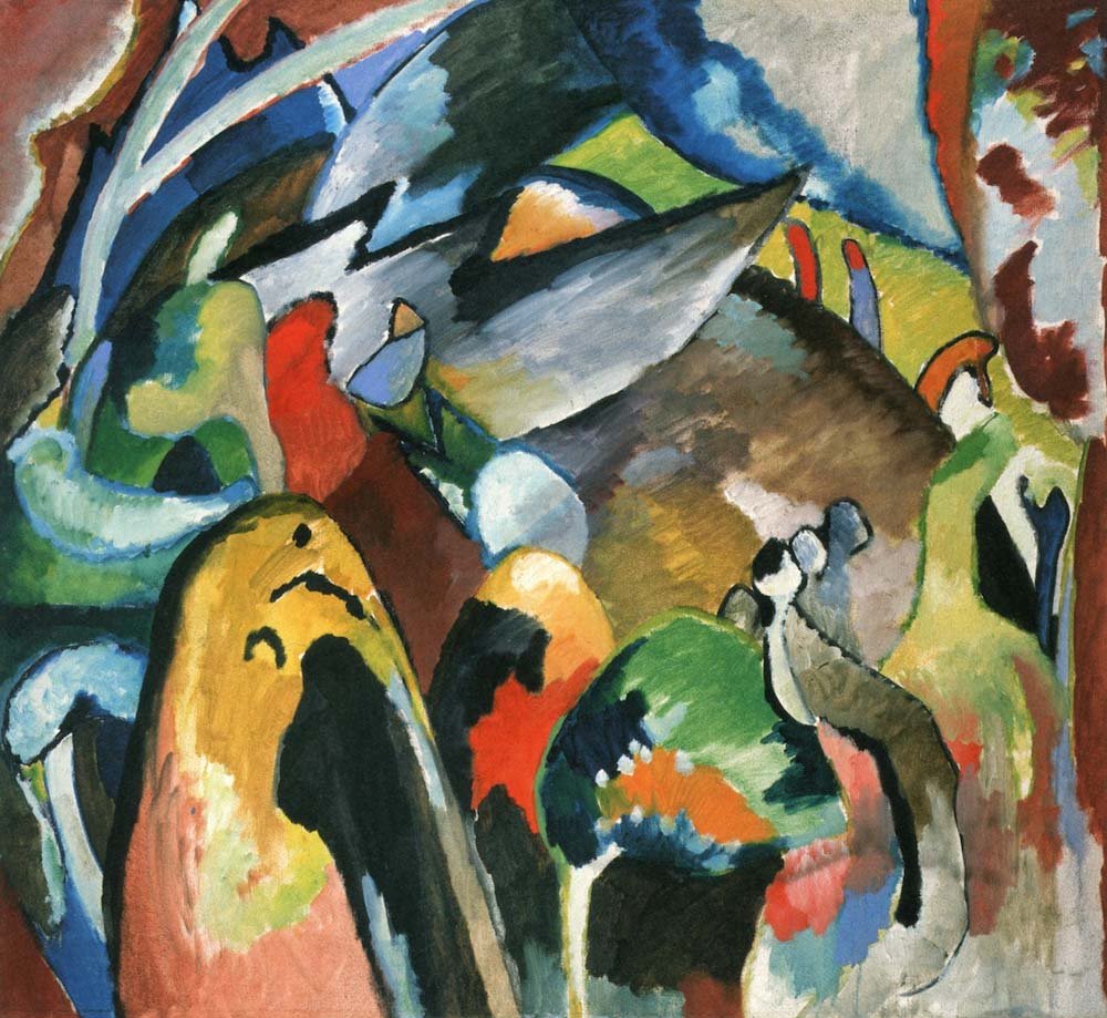 Improvisation 19A - Wassily Kandinsky -1911 by Wassily Kandinsky, 23x16"( A2 size ) Poster Print