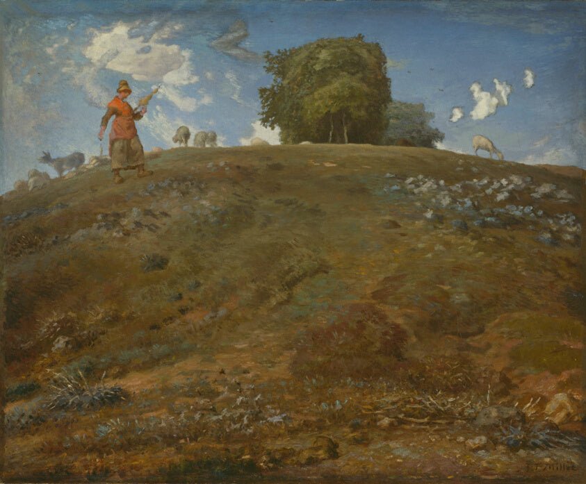 In the Auvergne by  Jean-François Millet, 23x16"( A2 size) Poster Print
