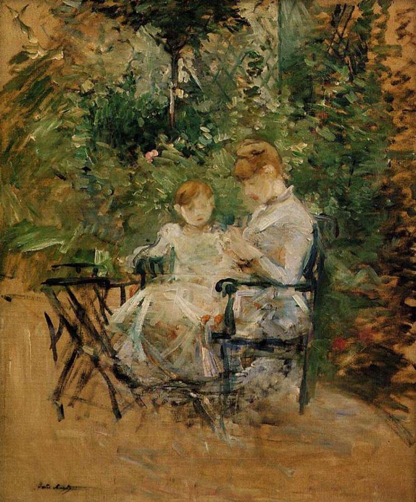 In the Garden - 1885 - by Berthe Morisot, vintage art, modern poster print