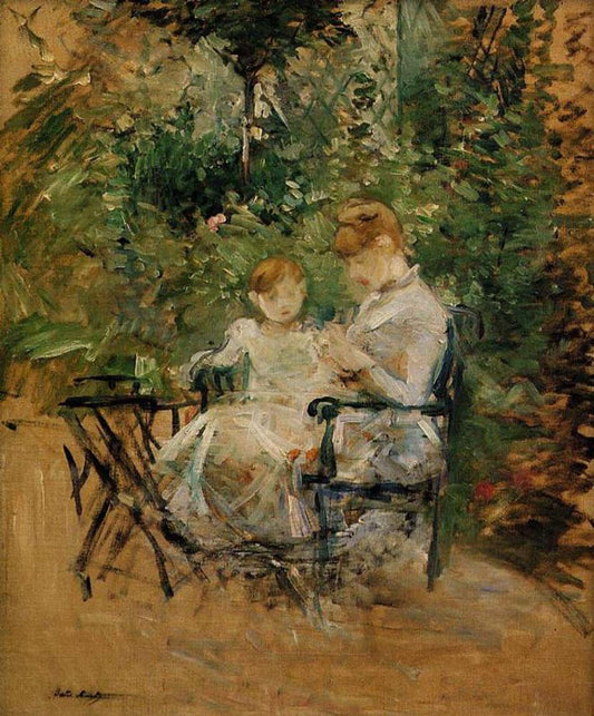 In the Garden - 1885 - by Berthe Morisot, vintage art, modern poster print