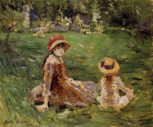 In the Garden at Maurecourt - 1884 - Toledo Museum of Art USA by Berthe Morisot, vintage art, modern poster print