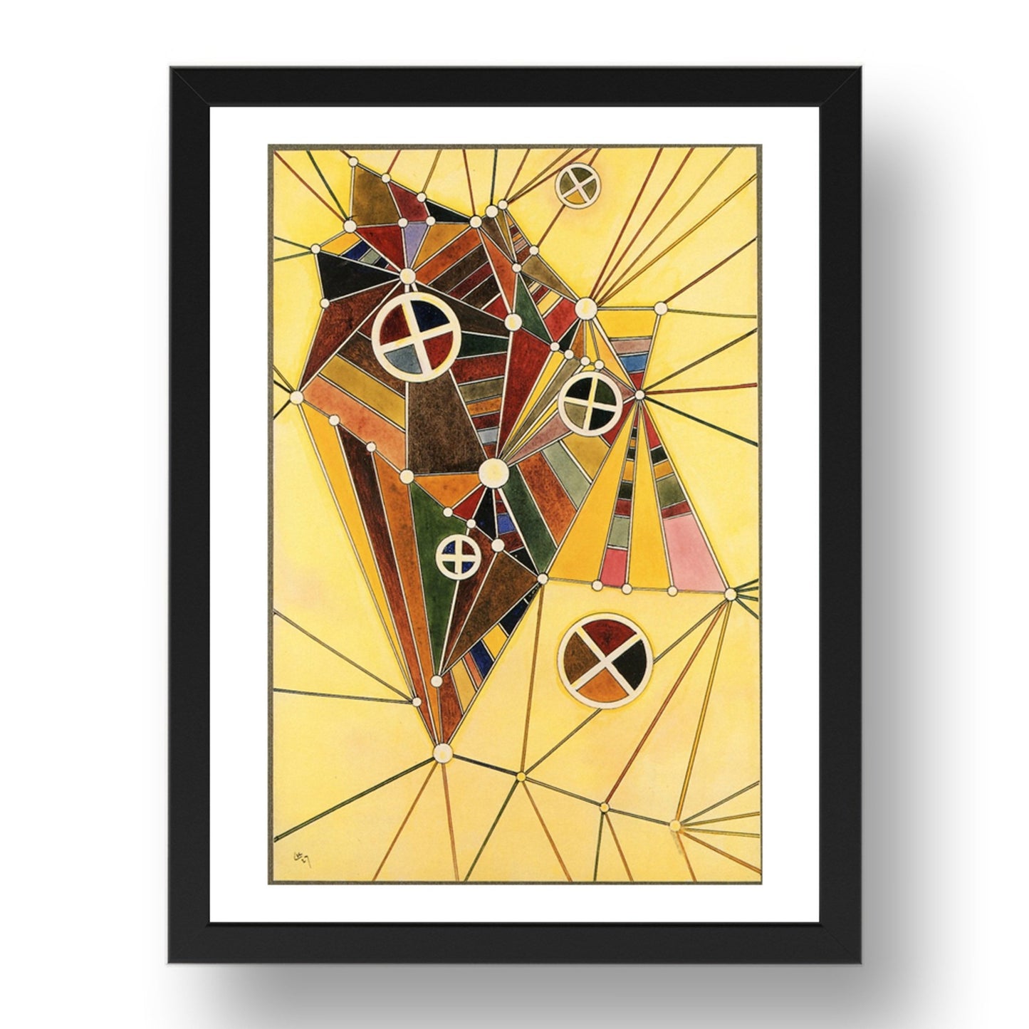 In the Network 1927 by Wassily Kandinsky, 17x13" Frame