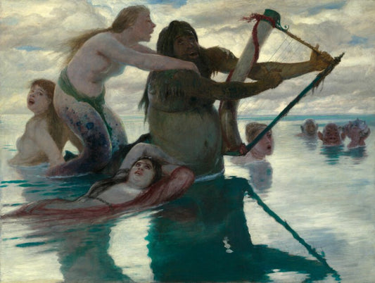 In the Sea by  Arnold Böcklin, 23x16"( A2 size ) Poster Print