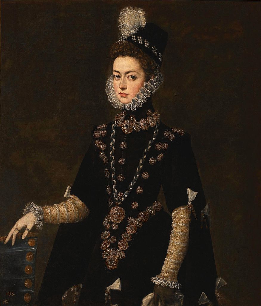 Infanta Catalina Micaela of Austria, vintage artwork by Juan Pantoja de la Cruz, A3 (16x12") Poster Print