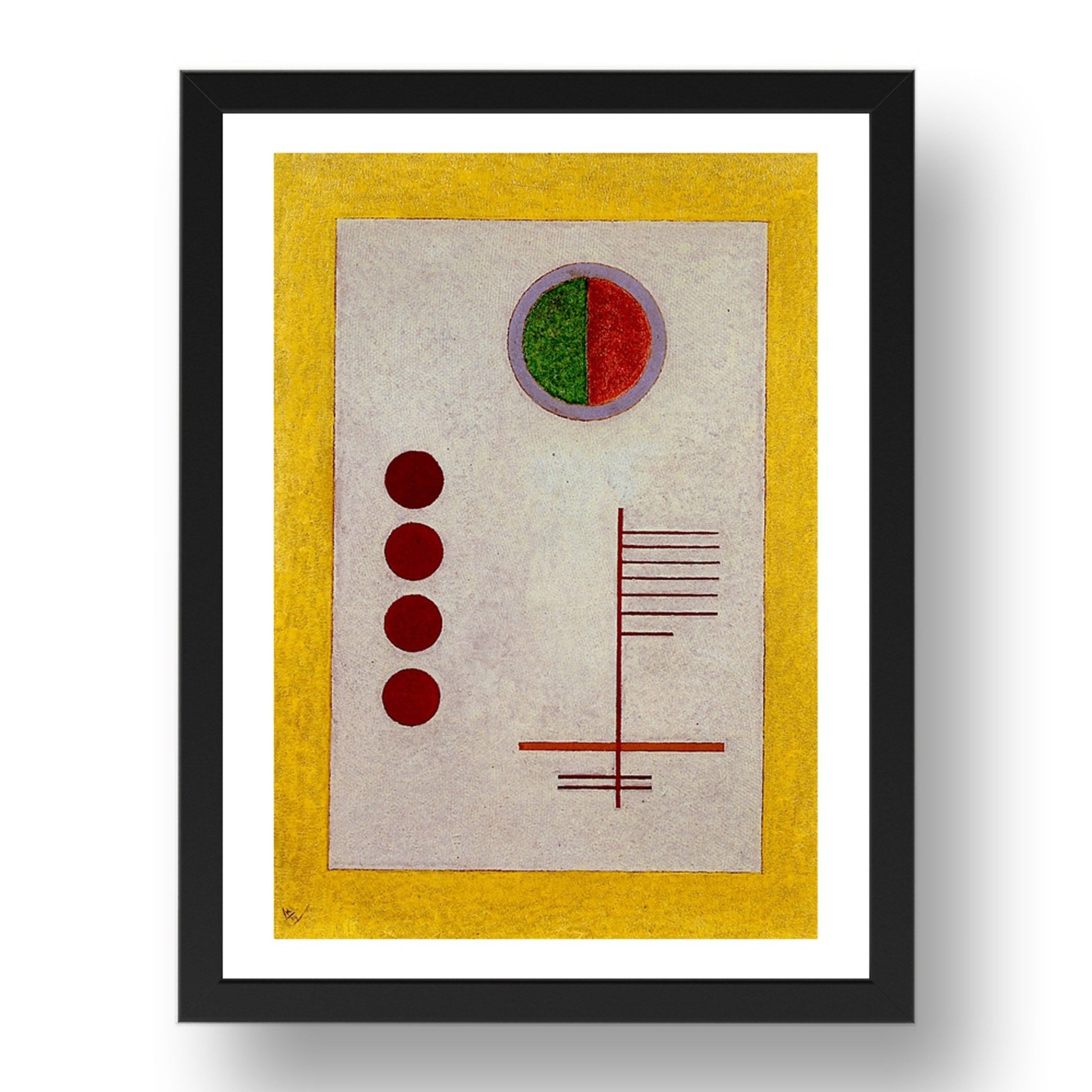 Inflexible 1929 by Wassily Kandinsky, 17x13" Frame