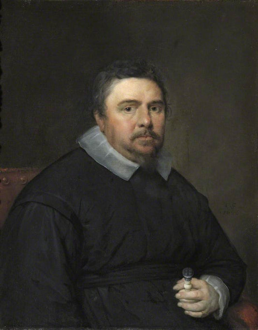 Isaac Bargrave, Dean of Canterbury, vintage artwork by Cornelis Janssen van Ceulen the Elder, 12x8" (A4) Poster