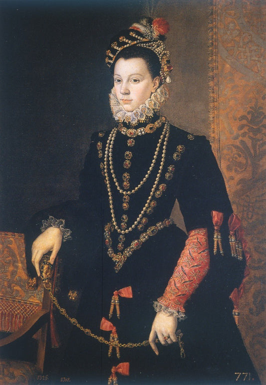 Isabel of Valois, vintage artwork by Sofonisba Anguissola, A3 (16x12") Poster Print