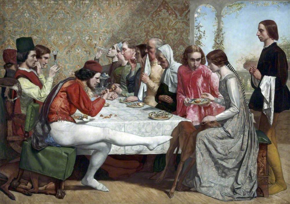 Isabella by John Everett Millais, vintage art, modern poster print