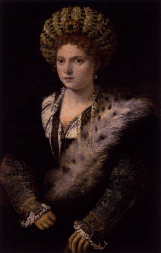 Isabella d'Este, Duchess of Mantua, vintage artwork by Titian, A3 (16x12") Poster Print