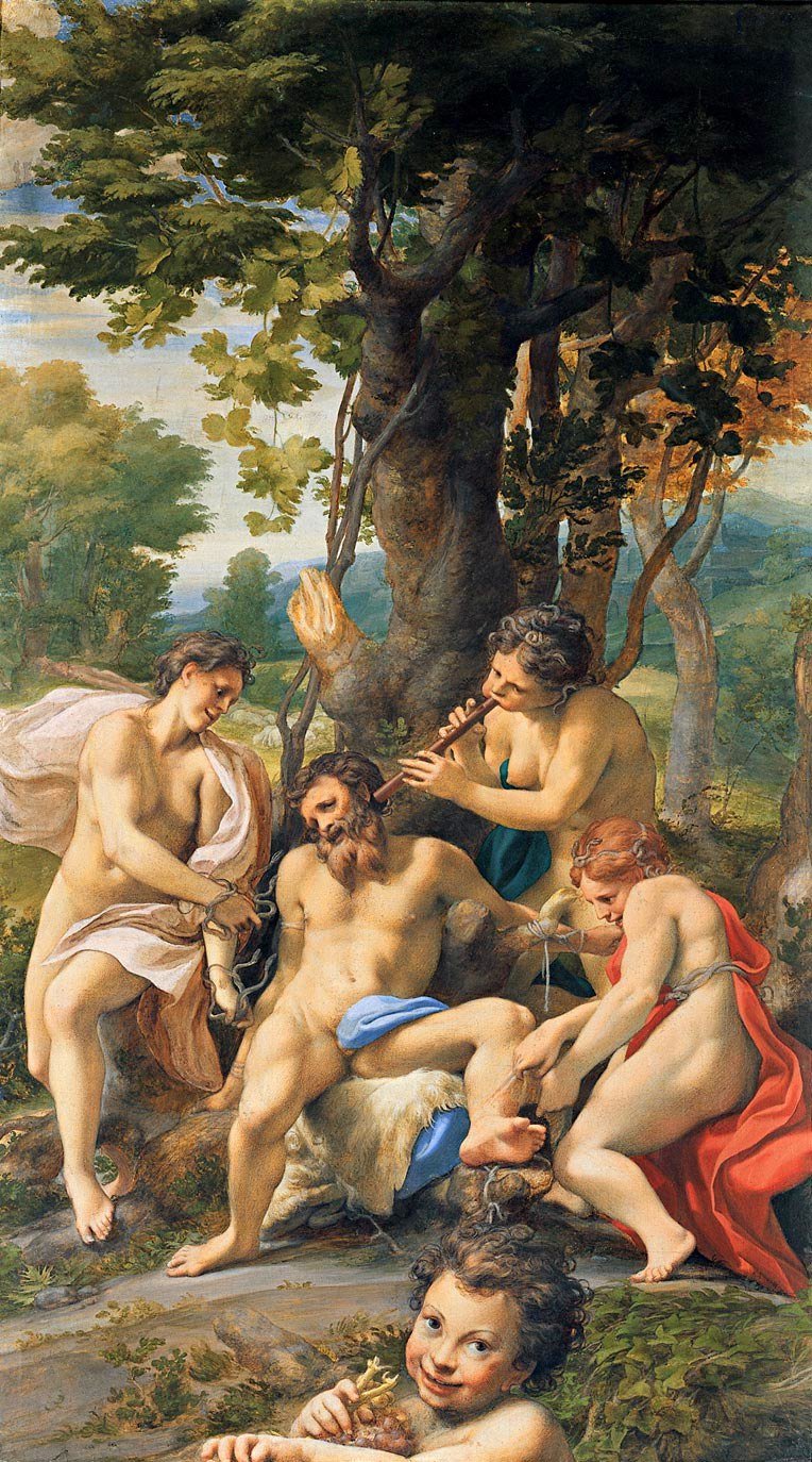Isabella d'Este's Studiolo - Allegory of the Vices, vintage artwork by Correggio, A3 (16x12") Poster Print