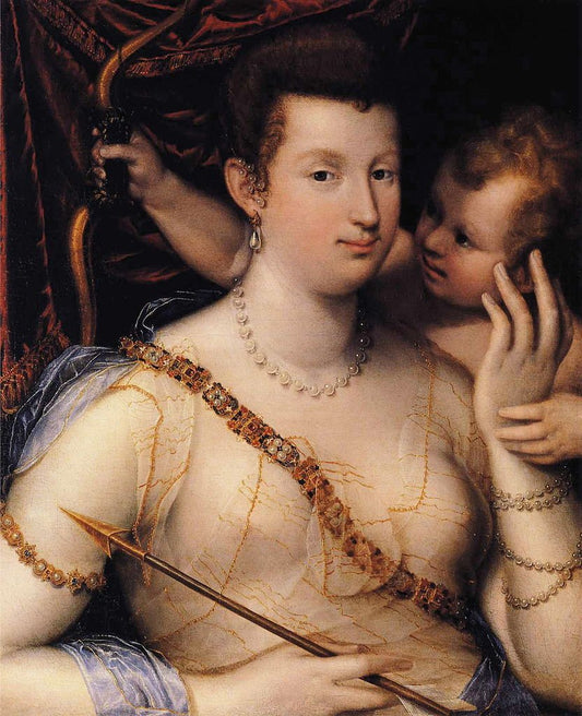 Isabella Ruini as Venus, vintage artwork by Lavinia Fontana, A3 (16x12") Poster Print