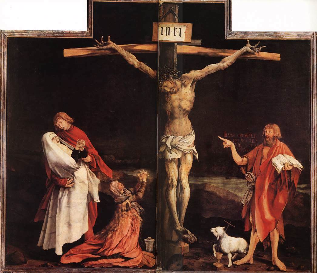 Isenheimer Altarpiece ~ The Crucifixion, vintage artwork by Matthias Grünewald, A3 (16x12") Poster Print