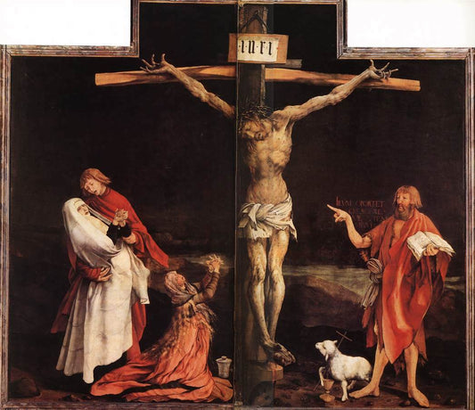 Isenheimer Altarpiece ~ The Crucifixion, vintage artwork by Matthias Grünewald, A3 (16x12") Poster Print