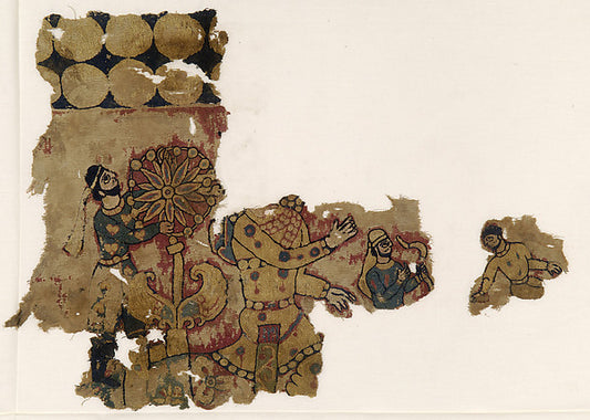 :Fragments of a Wall Hanging with Figures in Persian Dress l-16x12"(A3) Poster