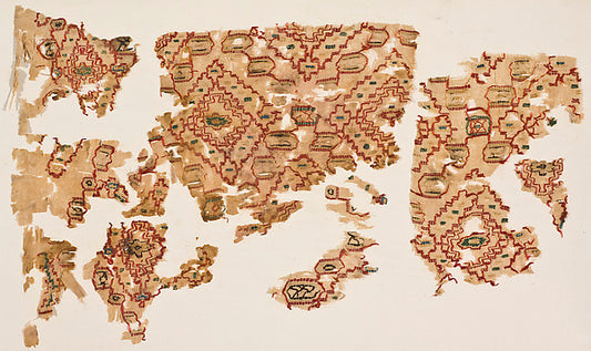 :Lattice-Patterned Silk 7th–9th century -16x12"(A3) Poster