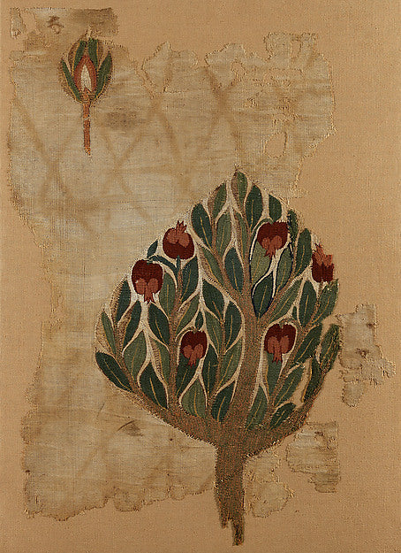 :Textile Fragment with Tree 6th-7th century-16x12"(A3) Poster