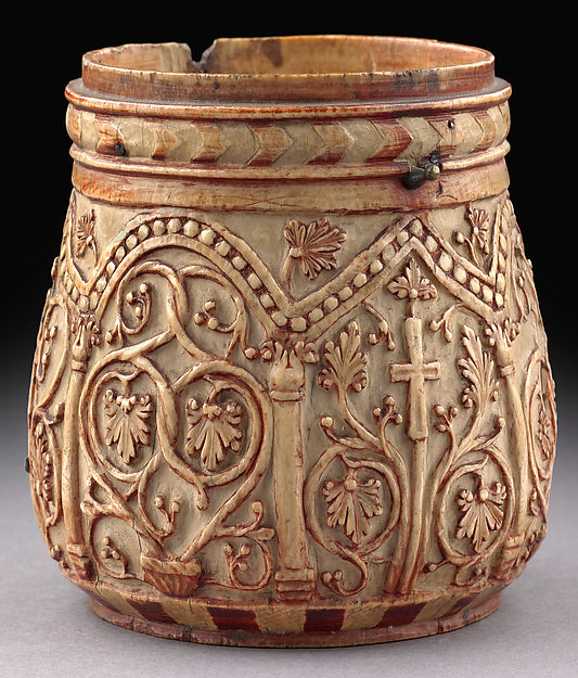 :Pyxis with Crosses and Vine Scrolls 7th–8th century-16x12"(A3) Poster