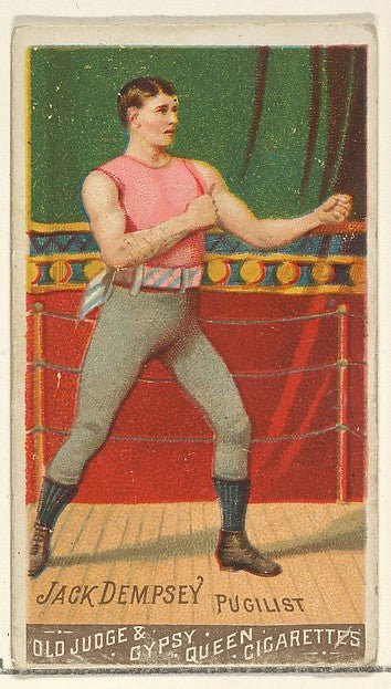 :Jack Dempsey Pugilist from the Goodwin Champion series for Old Judge and Gypsy Queen Cigarettes 1888, vintage artwork, 16x12"(A3) Poster Print
