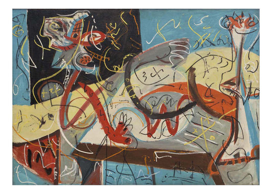 Jackson Pollock - Stenographic Figure, 16x12" (A3) Poster Print