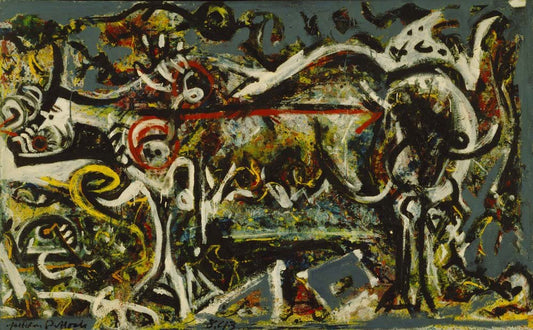 Jackson Pollock - The She-Wolf, vintage artwork, 16x12"(A3) Poster