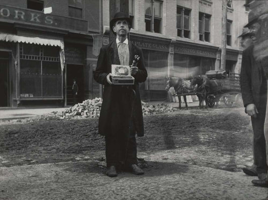 Jacob August Riis - Blind Beggar, vintage historic photograph, modern poster print
