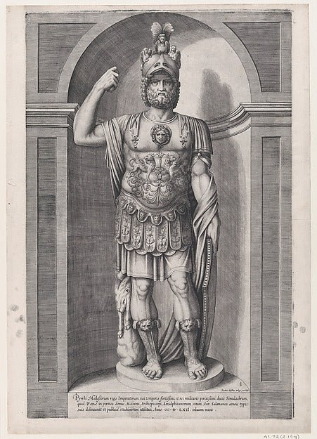 Jacob BosSpeculum Romanae Magnificentiae King Pyrrhus 1562-16x12"(A3) Poster