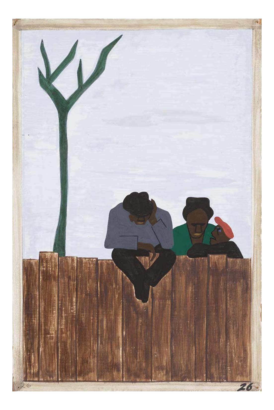 Jacob Lawrence - And people all over the South began to discuss this great movement, 16x12" (A3) Poster Print