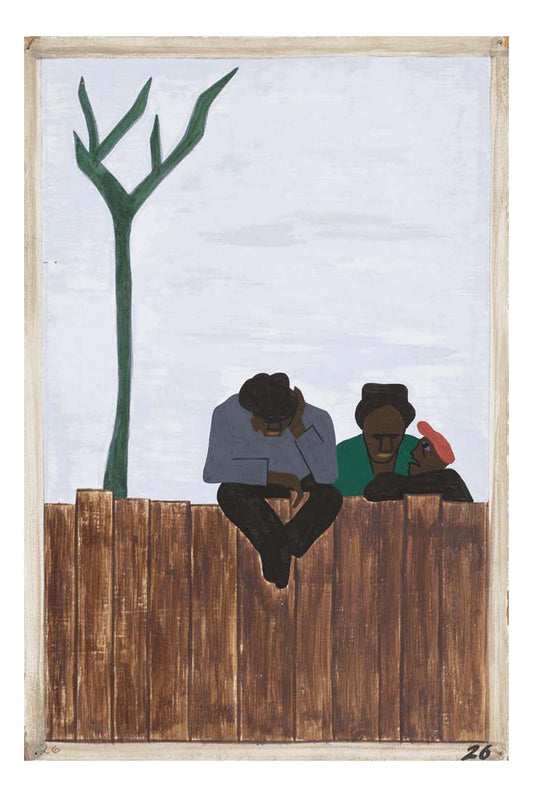 Jacob Lawrence - And people all over the South began to discuss this great movement, 16x12" (A3) Poster Print