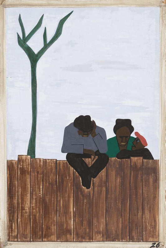 Jacob Lawrence - And people all over the South great movement vintage art, A3 (16x12")  Poster Print 