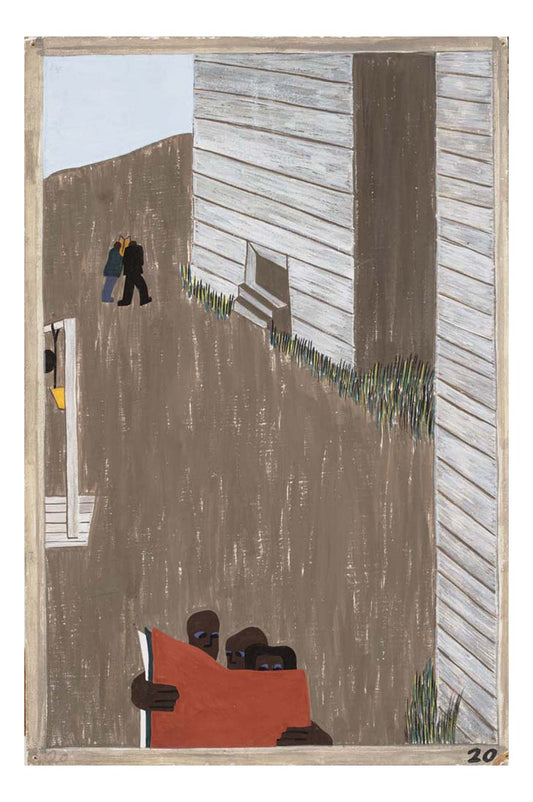 Jacob Lawrence - In many of the communities the Negro press was read continually because of its attitude and its encouragement of the movement, 16x12" (A3) Poster Print