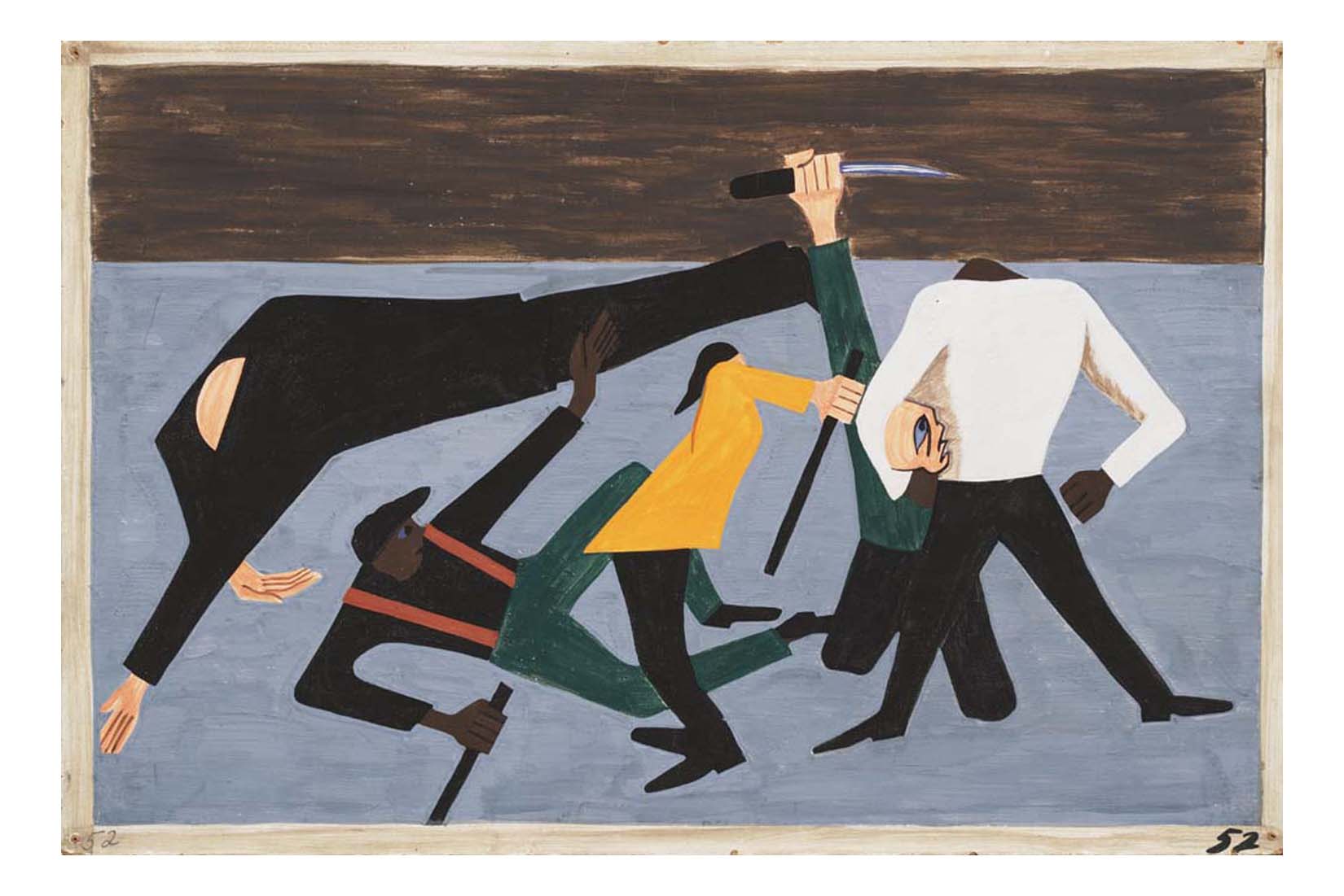 Jacob Lawrence - One of the largest race riots occurred in East St. Louis, 16x12" (A3) Poster Print