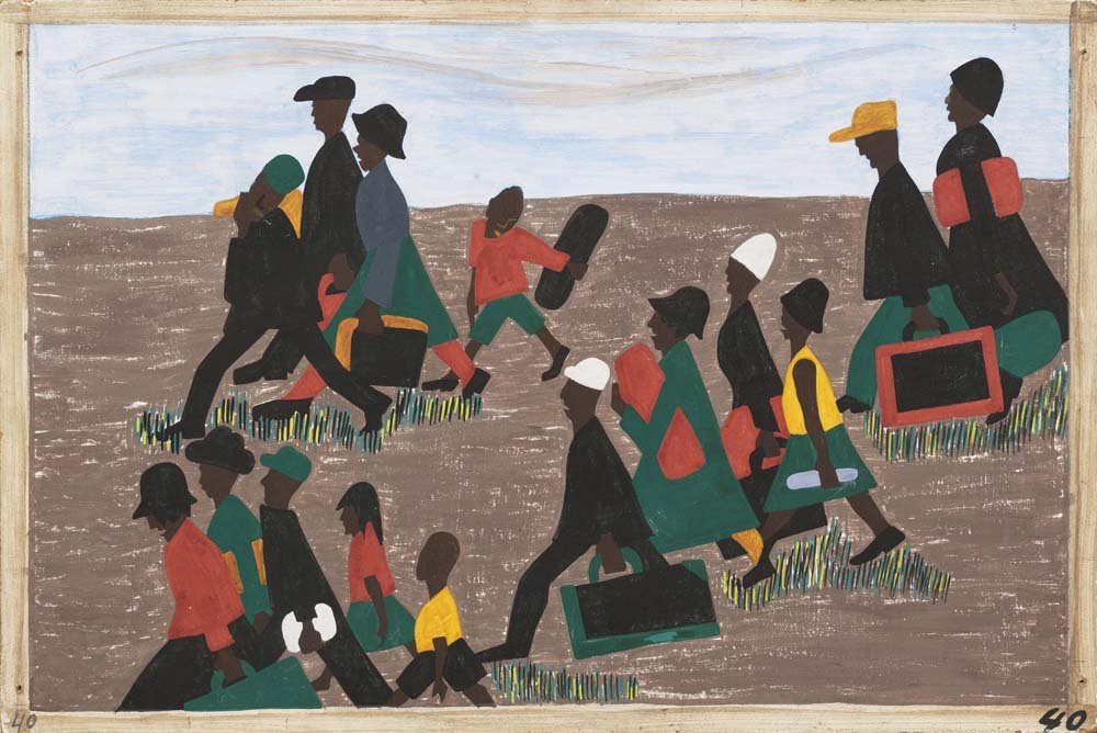 Jacob Lawrence - The migration gained in momentum, vintage art, A3 (16x12")  Poster Print 